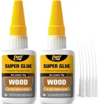 Wood Super Glue Liquid, Clear Instant Cyanoacrylate Adhesive for Wood Crafts Repair Woodworking, All Purpose CA Glue for Shoe Ceramic Plastic Leather Glass Model Metal Pottery Aquarium Porcelain Stone