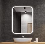 TINITALO Anti Fog Bathroom LED Mirror with Touch Sensor, 3 Light Effects, Glass, Wall Mount Rectangular, Led-293 (18 X 24 Inch)