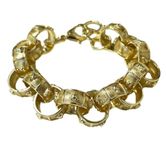 THE BLING KING Gold Bracelet Belcher Bulldog Bracelet︱Premium Gold Plated Jewellery︱Smooth and Shiny Gold Bracelet for Men︱Luxurious Finish | Chunky & Heavy Gold Bracelet (20mm, 8 to 9 inches)