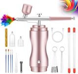 Gocheer Airbrush kit with Compressor Cordless - 48PSI High-Pressure Air Brush Set Rechargeable with 0.3mm Nozzle and Cleaning Brush, for Nails, Makeup, Painting