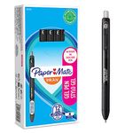 Paper Mate InkJoy Gel Pens | Medium Point (0.7mm) | Black Ink | 12 Count