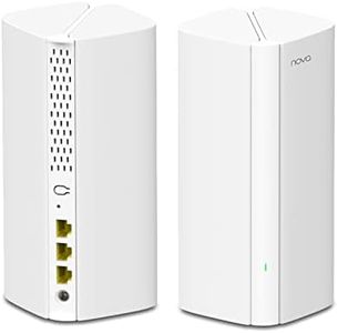 Tenda Nova MX12 Mesh WLAN WiFi 6 System - AX3000 Dual Band WLAN Mesh System - Range up to 460 m² & 160 Devices - 6 x Gigabit Port - Replaces WLAN Router & Repeater - Compatible with Alexa - Pack of 2