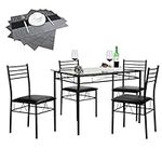 VECELO Kitchen Dining Room Table an