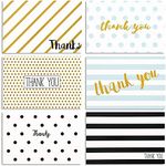 Juvale 48 Pack Blank Thank You Cards with Envelopes, 4x6 Notecards for Birthday, Wedding, Graduation, 6 Designs