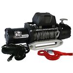 Bulldog Winch 10045 Standard Winch (9500lbwith 5.5hp Series Wound Motor, 100 Ft. Synthetic Rope, CNC Billet Aluminum Hawse Fairlead), 1 Pack