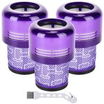 Artraise V11 Filter for Dyson, 3 Pack Replacement Filter For Dyson V11 Absolute/Animal/Torque Drive V15 Detect SV14 Cordless Vacuum Cleaner. Compare to Part # 970013-02…