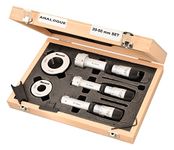 Starrett S78MXTEZ Bore Gauge Set, 20-50mm Range, w/3 Point Contact, Number of Heads: 3, Number of Rings: 2