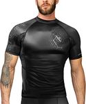 Hayabusa Geo Short Sleeve BJJ Rash Guard - Grey,X-Large