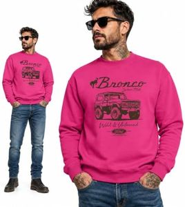 Ford Bronco Wild Untamed Sweatshirt – Vintage Off-Road Sweater | Gift for Men, for Truck & Adventure Lovers, Fuschia, 3X-Large
