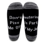 LEVLO Veterinarian Gifts Veterinarian Socks Don't Piss Me Off Neutering is Part of My Job Socks Veterinarian Nurse Gifts (1 pair-mid calf-1)