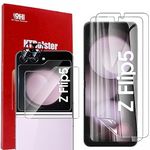 for Galaxy Z Flip 5 Screen Protector,2 Pack Front TPU Screen Protector +1 Pack Back Tempered Glass +1 Pack Camera Lens Protector, High Clarity, Anti-Shatter, Bubble Free for Galaxy Z Flip 5 5G