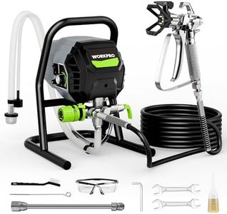 WORKPRO 700 W Airless Paint Sprayer with Adjustable Flow, 200 Bar Airless Sprayer with 7.6M Hose & 30CM Extension, Portable Design with 8 Accessories, Paint Sprayer for Wall, Fence, Deck & Garage