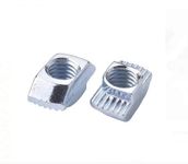 Global M5/M6/M8 T nut, Hammer Head Nut, Zinc Plated For 4040 Aluminium Slotted Profile (25, M8)