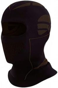Mech-Style Ski & Motorcycle Mask-Windproof Balaclava, Full Face with Vent Holes, Helmet-Friendly, Unisex for Skiing & Riding Black/Brown