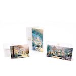 Hallmark Thomas Kinkade Boxed Christmas Cards Assortment, Snowy Houses (40 Cards with Envelopes and Foil Seals) (1XPX1761)