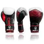 Beast Gear Boxing Gloves – Simian Model Genuine Cowhide Leather Training Gloves - For Punch Bag, Pads, Sparring (strap, 14 oz)