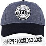 60th Birthday Hat, Funny 60th Birthday Gift, 60th Birthday Party Decoration, 60th Birthday Cap and Sash, 60 the Legend