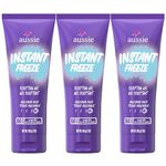 Aussie Instant Freeze Sculpting Gel, Maximum Hold, Triple Pack for Curly, Straight and Wavy Hair, 594 g Total (3 Count of 198 g Each)