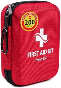 Protect Life Scar Therapy First Aid Kit for Home/Businesses | HSA/FSA Eligible Emergency Scar Therapy Kit | Hiking, Camping & Travel First Aid Kit for Car | Small Survival Medical Kit (200 Piece)