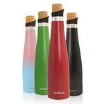 SASEUM Wine Bottle - 1000mL Insulated Stainless Steel Wine Bottle with Vacuum Sealed Lid (Red, 1000ml)