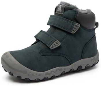Mishansha Kids Winter Hiking Boots Water Resistant Blue Little Kid 3.5