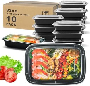 Packpal 10Pack 32OZ Meal Prep Containers Reusable Microwave Safe, Plastic Food Storage Containers with Lids, Takeaway Containers for Lunch/Takeout/Travel BPA-Free, Stackable,Dishwasher/Freezer Safe