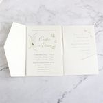 Ivory Invitations Pocket With Envelope For Wedding Bridal Shower Birthday 20 sets