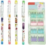 Lopenle 12PCS Non Sharpening Pencils Animals Stackable Pencils Transparent Mechanical Pencils With 64 Replacable Refills For School Teachers Supplies.