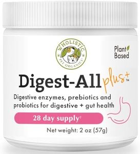 Wholistic Pet Organics: Dog Probiotics and Digestive Enzymes Powder - 2 oz - Dog Digestive Support Supplement Prevents Upset Stomach - Gut Health Digest All Probiotics for Dogs and Cats