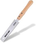 HURRICANE Japanese Pull Saw, Small 6 Inch Woodworking Tools, Mini Hand Saw for DIY, Wood Cutting, SK5 Double Edge Blade 14/17 TPI, Flush Cut Saw, Beech Handle Wood Cutter for Hardwoods/Softwoods