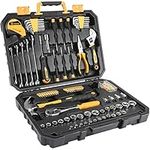 DEKOPRO 128 Pieces Tool Set-General Household Hand Tool Kit, Auto Repair Tool Set, with Plastic Toolbox Storage Case (128PCS)…