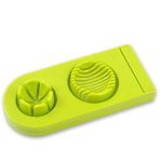 Mopslik - 2 in 1 ABS Plastic Boiled Egg Wedge Cutter and Round Slicer - Random Colors