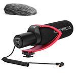 Shotgun Microphone, Comica CVM-V30PRO Professional Super-Cardioid Video Microphone with Wind Muff, External Microphone for Canon Nikon DSLR Camera/Camcorder, Perfect for Interview/Video Recording