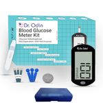Dr. Odin AC307 Blood Glucose Meter Kit GDH-FAD for Self And Professional Monitoring with Vial of 25 Strips, 25 Lancets And 1 Lancing Device Free For Simple & Accurate Blood Sugar Testing Kit (Black)