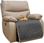 Eismodra Waterproof Recliner Chair Covers for Reclining Couch Slipcovers Seat Cushion,Anti-Slip Sofa Cover for Dogs Pets Furniture Protector Washable,Gray 23 x 35 inches (Only 1 Piece)