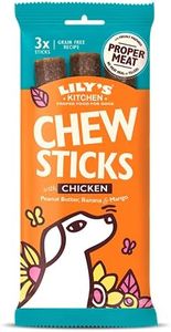Lily's Kitchen Chew Sticks with Chicken - Grain Free Natural Dental Dog Treats (10 Packs of 3 Chews)