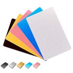 50 Pack Metal Business Cards Blanks Aluminum Sheet Blank Engraving Metal Tags Materials for CNC Engraver Laser Engraving DIY Gift Cards, Thicknes (0.2mm)