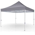 MASTERCANOPY Premium Pop Up Canopy,Outdoor Canopy with a Roller Bag and 4 Sandbags (10x10, Grey)