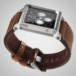 Minimal Chicago Collection LunaTik LLBRW-018 Leather Wrist Strap for Apple iPod Nano 6G Brown