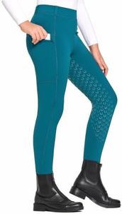FitsT4 Sports Girls Winter Riding Pants Fleece Lined Riding Breeches Tights