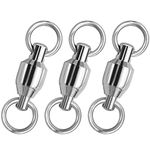 Atibin High Strength Fishing Swivel Tackle Bearing Rings Fishing Swivels Stainless Rolling Ball Bearing Swivel Saltwater Freshwater 25pcs 43lbs