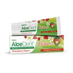 Aloe Dent Children's Aloe Vera Toothpaste Fluoride Free, Natural Action, Vegan, Cruelty Free , SLS Free, Strawberry Flavour, Healthy Gums, 50 ml