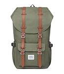 KAUKKO Laptop Backpack Travel Outdoor Weekend Bag Carry on Daypack Stylish and Durable Rucksack Hiking Backpack Fits 15.6"(5green)