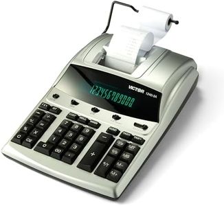 Victor 12-Digit Desktop Adding Machine, Large Easy To Read Display, Tape Print Out with 4,5 lines-per-second ribbon printer, Tax, Cost, Sell and Margin keys (1240-3A)