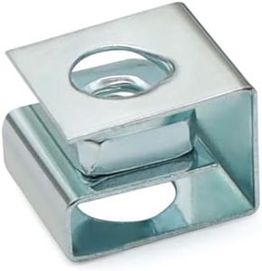 Aiwaiufu 10-32 Slide-on Cage Nuts, Zinc Blue U Type Cage Nut, 25 Pieces