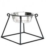 Belief Wood Dog Food Stand with Bowl | Dog Feeder | Dog Bowl Stand with Stainless Steel Feeding Bowl |