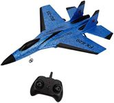 Generic EPP SU-35 FX620 Remote Control Glider Plane 2CH RTF Durable 2.4G Hobby Model Anti Crash with Cool Lighting RC Drone Gifts Boys Girls Age 8+, Blue 2 Battery