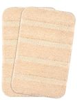 SARAL HOME EASY LIVING Saral Home Soft Microfiber Anti-Slip Rectangular Bathmat Set Of 2 (Beige, 35X50 Cm)