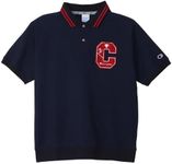 Champion C3-ZG311 Men's Golf Polo Shirt, Short Sleeve, Antibacterial, Odor Resistant, Stretch, UV Protection, Graphic Logo Print, Navy, M