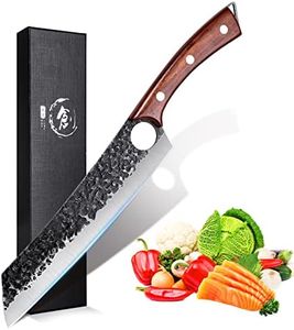 Purple Dragon Couteau de Chef Professionnel Couteau Cuisine Acier Carboné Coupante Couperet de Boucher avec Boîte Cadeau Couteau à Viande Fruits Légumes Découper Emincer